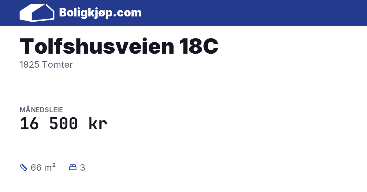 Tolfshusveien 18C, 1825 Tomter - månedsleie fra Boligkjøp.com