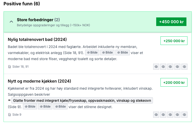 Positive funn og verdier