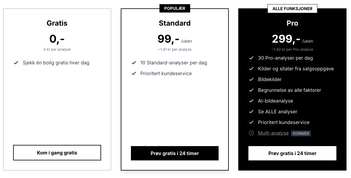 Vi har redusert prisene våre med 50%
