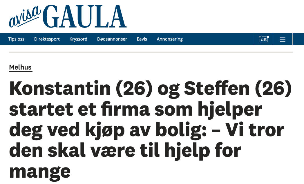 Avisa Gaula har publisert et innlegg om oss